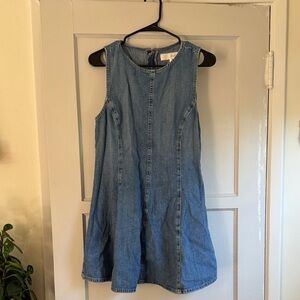 100% Cotton Denim Sleeveless Dress